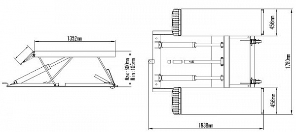 LR10 Низкоуровневый передвижной подъемник 4,5 т. LR10 Низкоуровневый передвижной подъемник 4,5 т.