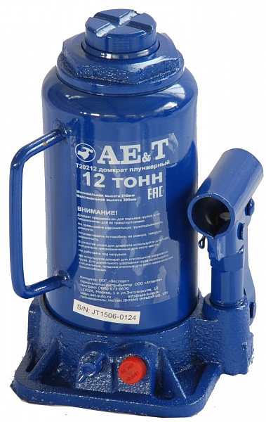 Домкрат бутылочный 12т AE&T T20212 Домкрат бутылочный 12т AE&T T20212